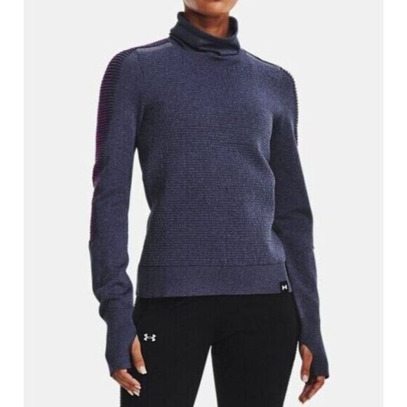 Under Armour 1371576-768 Women's Sz S Blue Intelliknit Run Funnel L/S Top - Picture 13 of 15